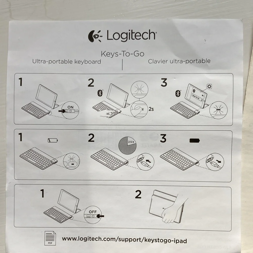 Logitech Keys-to-Go wireless keyboard